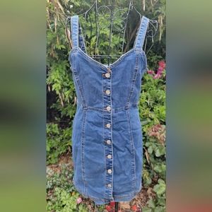 90s Overall Denim Dress